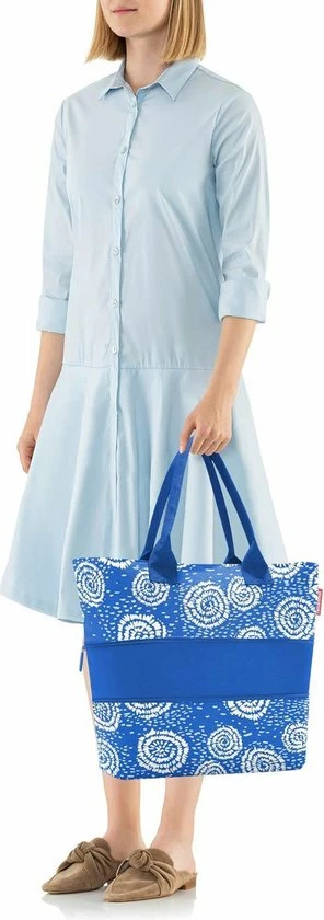 Nieuw ✨ Reisenthel Shopper E1 Shopper Schoudertas - 12L - Batik Strong Blue Blauw ⌛ 4 Nieuw ✨ Reisenthel Shopper E1 Shopper Schoudertas - 12L - Batik Strong Blue Blauw ⌛ - Afbeelding 4