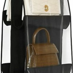 Flash-uitverkoop 👍 Merkloos Tassen Organizer - Opbergen Van 6 Handtassen - Zwart - Hangende Tassenopberger - 85 Cm X 36 Cm - Organiser 😉