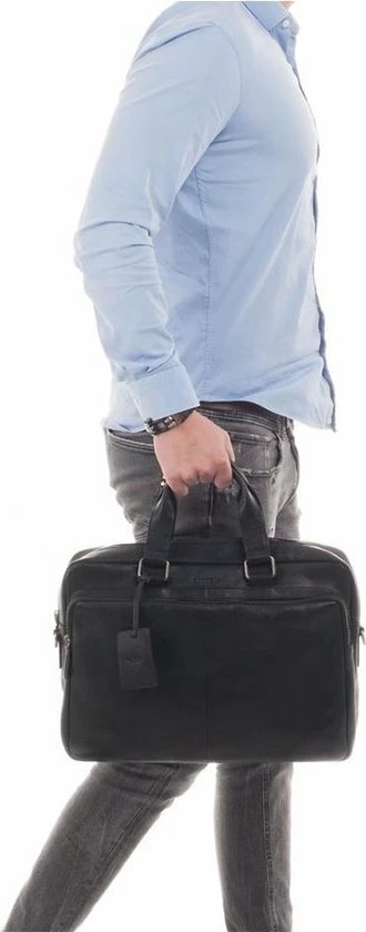 Gloednieuw β¨ Burkely Antique Avery Unisex Laptoptas 15,6'' - Zwart π 8 Gloednieuw β¨ Burkely Antique Avery Unisex Laptoptas 15,6'' - Zwart π - Afbeelding 8