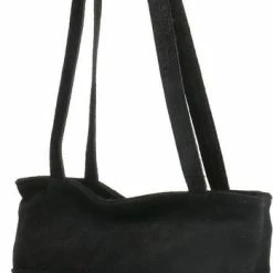 Coupon ⌛ Stijlvol Suede Leren Schoudertas, Zwart - Charm 🎉 -tassen-dames Verkoop 349x840