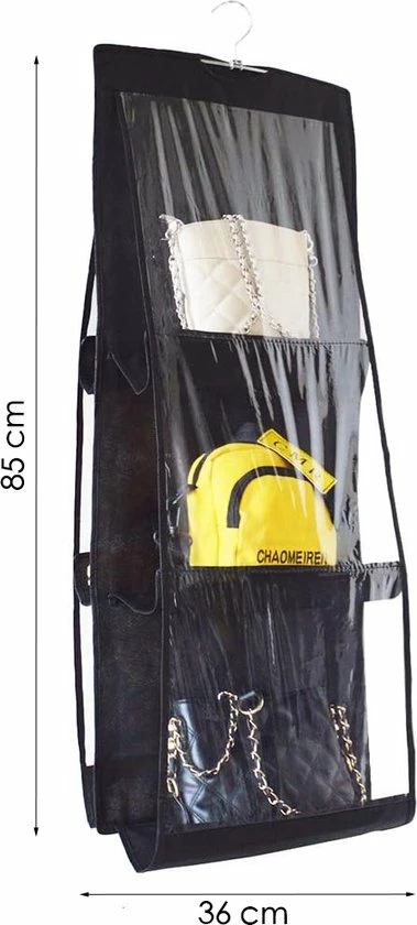 Flash-uitverkoop π Merkloos Tassen Organizer - Opbergen Van 6 Handtassen - Zwart - Hangende Tassenopberger - 85 Cm X 36 Cm - Organiser π 4 Flash-uitverkoop π Merkloos Tassen Organizer - Opbergen Van 6 Handtassen - Zwart - Hangende Tassenopberger - 85 Cm X 36 Cm - Organiser π - Afbeelding 4