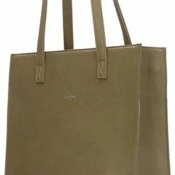 Groothandel 👍 Charm London Stratford Shopper 15,6 Inch (34.5x19.4 Cm) - Natuur Groen 🧨 -tassen-dames Verkoop 379x840
