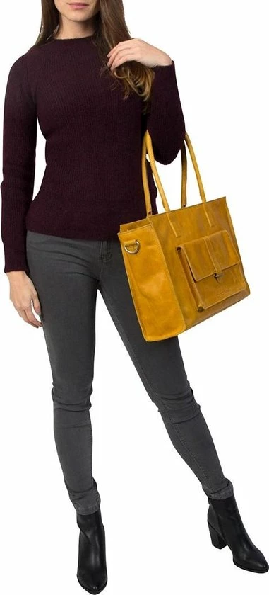 Goedkoop ⌛ Cowboysbag Laptoptas Clean Lines Leer - Geel ✔️ 2 Goedkoop ⌛ Cowboysbag Laptoptas Clean Lines Leer - Geel ✔️ - Afbeelding 2