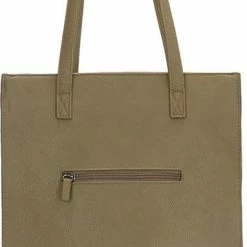 Groothandel 👍 Charm London Stratford Shopper 15,6 Inch (34.5x19.4 Cm) - Natuur Groen 🧨 -tassen-dames Verkoop 382x840 1