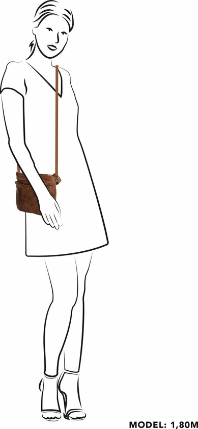 Korting ❤️ Hide & Stitches Paint Rock Schoudertas - Cognac ✔️ 4 Korting ❤️ Hide & Stitches Paint Rock Schoudertas - Cognac ✔️ - Afbeelding 4