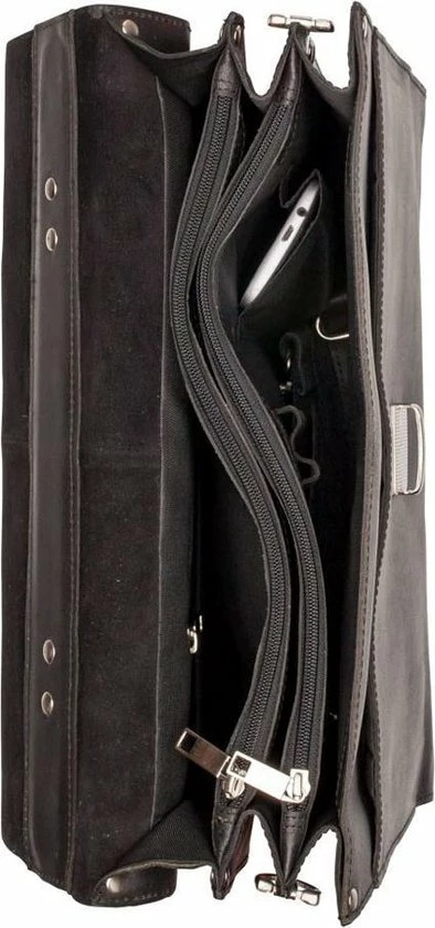Beste deal 𧨠Burkely Vintage Dean Briefcase 3-Comp - Aktetas - Zwart π― 5 Beste deal 𧨠Burkely Vintage Dean Briefcase 3-Comp - Aktetas - Zwart π― - Afbeelding 5