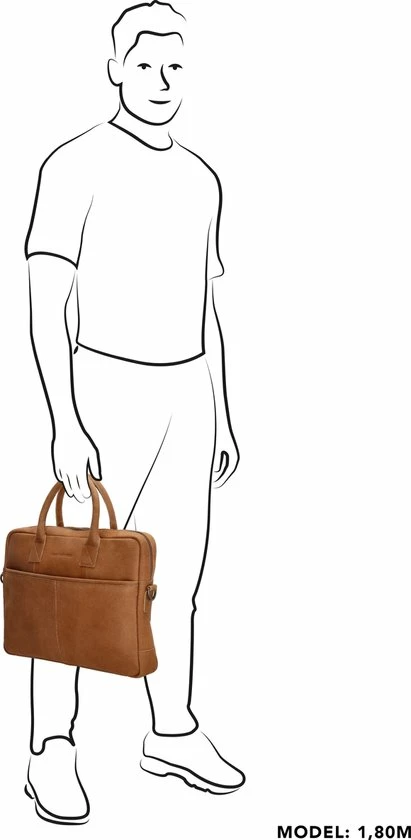 Flash-uitverkoop π Hide & Stitches PROMOTIE Laptoptas 15,6 Inch (38 Cm) - Cognac π 6 Flash-uitverkoop π Hide & Stitches PROMOTIE Laptoptas 15,6 Inch (38 Cm) - Cognac π - Afbeelding 6