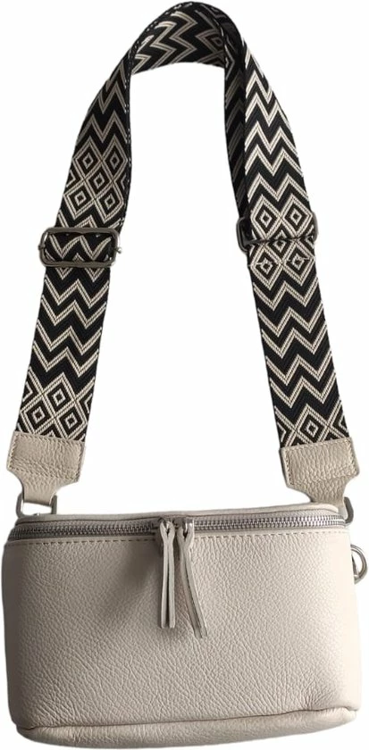 Groothandel π San Marco Zacht Lederen Cross Body Tas Zilverkleurige Rits – Heuptas – Fashion – Rechthoekig Crème Met Extra Riem π₯° 1 Groothandel π San Marco Zacht Lederen Cross Body Tas Zilverkleurige Rits – Heuptas – Fashion – Rechthoekig Crème Met Extra Riem π₯°