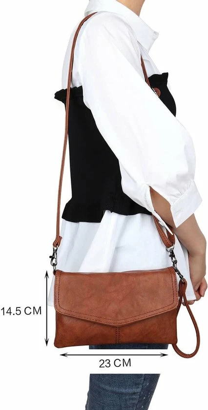 Coupon π Wimona Alessandra 5022 Kleine Schoudertas / Crossbody Tas - Cognac π 11 Coupon π Wimona Alessandra 5022 Kleine Schoudertas / Crossbody Tas - Cognac π - Afbeelding 11