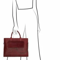 Beste deal 🧨 Micmacbags Mendoza Laptoptas 15,6 Inch (38 Cm) - Bordeaux Rood ✔️ -tassen-dames Verkoop 429x840 8