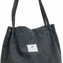 Begroting 👏 Merkloos Korea Style Schoudertas – Dames Shopper Zwart 🤩