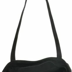 Coupon ⌛ Stijlvol Suede Leren Schoudertas, Zwart - Charm 🎉 -tassen-dames Verkoop 456x840 1