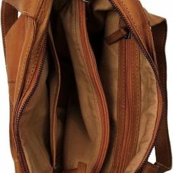 Nieuw ⭐ DSTRCT Grote Schoudertas / Crossbody Tas Dames - Leer - Harrington Road - Cognac 🔥 -tassen-dames Verkoop 462x840 1