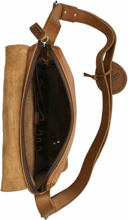 Beste deal π Saccoo Kleine Schoudertas / Crossbody Tas Dames - Leer - Caracas - Cognac π 5 Beste deal π Saccoo Kleine Schoudertas / Crossbody Tas Dames - Leer - Caracas - Cognac π - Afbeelding 5