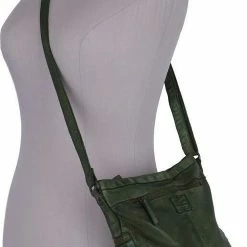 Coupon 🎉 Bear Design Medium Schoudertas / Crossbody Tas Dames - Leer - Cow Lavato - Groen 😍 -tassen-dames Verkoop 494x840 3