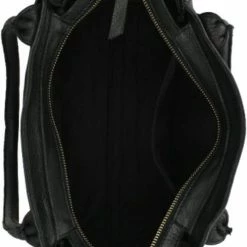 Nieuw 🎁 Fred De La Bretoniere Medium Schoudertas / Crossbody Tas Dames - Leer - Soft Grain Leather - Zwart ⌛ -tassen-dames Verkoop 499x840 1