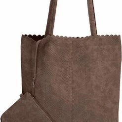 Top 10 👍 Beagles Shopper Met Etui Croco Donker Bruin ⭐