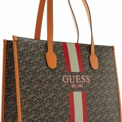 Coupon 🎁 Guess Silvana Dames Shopper Kunstleer - Bruin 👍 -tassen-dames Verkoop 526x840 3