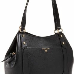 Beste Pirce 😉 Michael Kors Molly Dames Shopper Leer - Zwart 🛒 -tassen-dames Verkoop 536x840 1