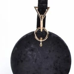 Groothandel 😍 Giuliano Avondtasje Fluweel - Zwart 🧨