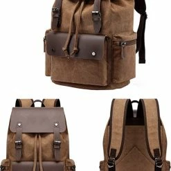 Top 10 ✨ Veran Rugzak - Vintage - Retro - 26 Liter - Laptop - School - Unisex - Bruin - Koffie ✔️ -tassen-dames Verkoop 548x840 14