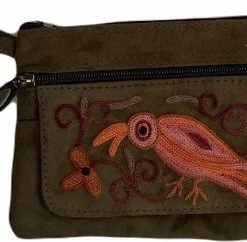 Beste recensies van 🎉 Merkloos Dames Polstas Suède Leer - Bruine Damestas Met Handgeborduurd Bloemenpatroon In Oranje - Riemtasje 🔔