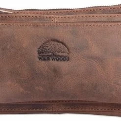 Beste deal ✔️ Wild Woodss WILD WOODS Moderne Leren Heuptas Met 3 Ritsen Compact – Fanny Pack - Buffelleer - Vintage Bruin 😀