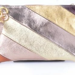 Beste Pirce ⭐ Giuliano Rainbow Metallic Schoudertas - Clutch Goud / Brons 🎁
