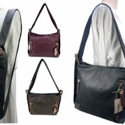 Groothandel 🔔 Flores Lederwaren Bordeaux Schoudertas Te Dragen Als Rugzak 🤩 -tassen-dames Verkoop 550x301