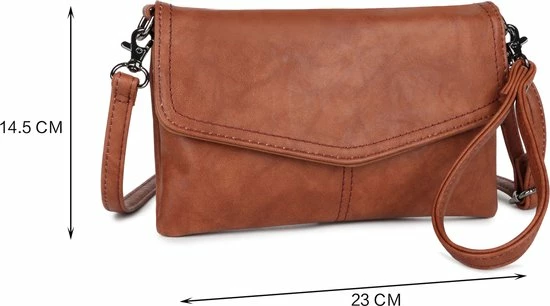 Coupon π Wimona Alessandra 5022 Kleine Schoudertas / Crossbody Tas - Cognac π 2 Coupon π Wimona Alessandra 5022 Kleine Schoudertas / Crossbody Tas - Cognac π - Afbeelding 2