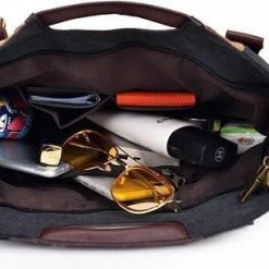 Goedkoop 🔔 ZILOU® Schoudertas - Handtas - Dames - Canvas - Zwart Multicolor 🔔 21 Goedkoop 🔔 ZILOU® Schoudertas - Handtas - Dames - Canvas - Zwart Multicolor 🔔 -tassen-dames Verkoop 550x306 4