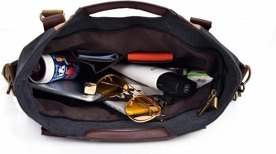 Goedkoop 🔔 ZILOU® Schoudertas - Handtas - Dames - Canvas - Zwart Multicolor 🔔 11 Goedkoop 🔔 ZILOU® Schoudertas - Handtas - Dames - Canvas - Zwart Multicolor 🔔 - Afbeelding 11