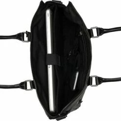 Flash-uitverkoop 🤩 Burkely Antique Avery Unisex Schoudertas 15,6'' Laptoptas - Zwart 🔔 -tassen-dames Verkoop 550x327