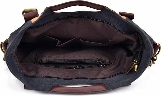 Goedkoop 🔔 ZILOU® Schoudertas - Handtas - Dames - Canvas - Zwart Multicolor 🔔 4 Goedkoop 🔔 ZILOU® Schoudertas - Handtas - Dames - Canvas - Zwart Multicolor 🔔 - Afbeelding 4