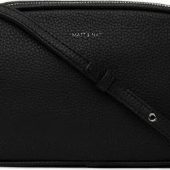 Flash-uitverkoop 🎁 Matt & Nat Pair Purity Dames Crossbodytas - Zwart 🎉