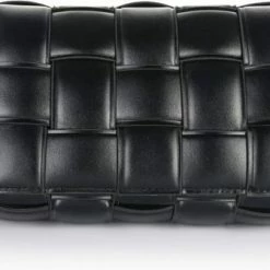 Beste Pirce ❤️ PERLAYN Gevlochten Schoudertas Cubic Zwart 🧨