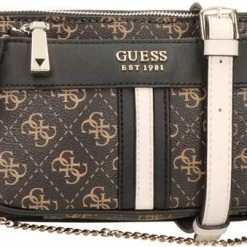 Begroting ✨ Guess Kasinta Dames Schoudertas - Bruin Multi - Maat Geen 😍