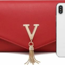 Gloednieuw 💯 Miss Lulu Clutches Voor Dames - Crossbodytas - Schoudertas - Dames Handtas - Rood (LH2035 RD) 😍 -tassen-dames Verkoop 550x351 7