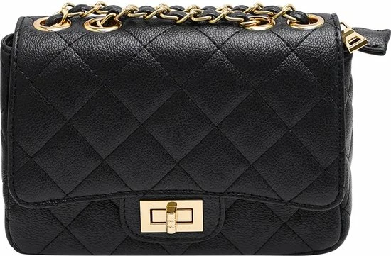 Korting π Yehwang - Zwarte Schoudertas - Gestikt - Verstelbare Gouden Ketting π― 1 Korting π Yehwang - Zwarte Schoudertas - Gestikt - Verstelbare Gouden Ketting π―