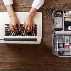 Beste recensies van 🛒 Elektronica & Accessoires Organizer Tas - Kabel Organizer Tas - Kabeltas - Grijs - Vwist 😍 -tassen-dames Verkoop 550x366 100