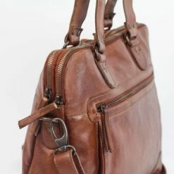 Beste Pirce 👏 Bear Design Lia Leren Dames Schoudertas / Laptoptas 13,3" - Cognac 👏 -tassen-dames Verkoop 550x366 138