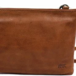 Beste Verkoop 🥰 Bear Design Sally Leren Schoudertasje / Crossbodytas - Cognac 🥰