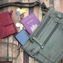 Groothandel 😍 Stoere -Schoudertas - Bicky Bernard - Olijf 🛒 -tassen-dames Verkoop 550x366 69