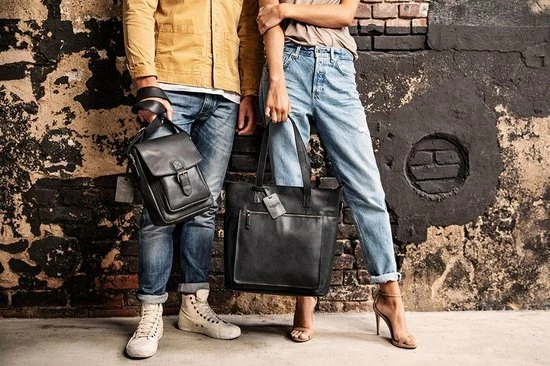 Gloednieuw π Burkely Vintage Luke Unisex Schoudertas - Zwart π 9 Gloednieuw π Burkely Vintage Luke Unisex Schoudertas - Zwart π - Afbeelding 9