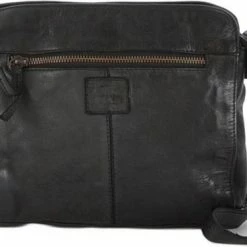 Beste deal 🎉 Bear Design Olivia Leren Schoudertas - Zwart 🎉