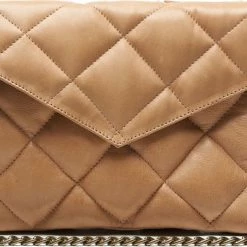 Beste Pirce 🛒 Chabo Bags - Padded Clutch Milano - Crossover Tas - Beige 😉 -tassen-dames Verkoop 550x378 4