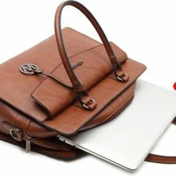 Flash-uitverkoop 👍 Wimona Valentina Schoudertas Laptop 15.6 Cognac 🎁 -tassen-dames Verkoop 550x384 2