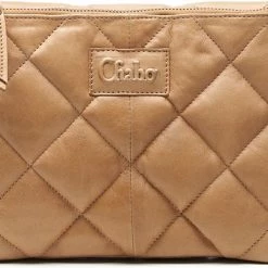 Beste Pirce 🛒 Chabo Bags - Padded Clutch Milano - Crossover Tas - Beige 😉 -tassen-dames Verkoop 550x388 3
