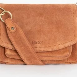 Korting 🤩 Sissy Boy Sissy-Boy - Cognac Suède Schoudertas ❤️ -tassen-dames Verkoop 550x402 3