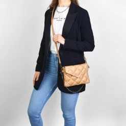 Beste Pirce 🛒 Chabo Bags - Padded Clutch Milano - Crossover Tas - Beige 😉 -tassen-dames Verkoop 550x403 3